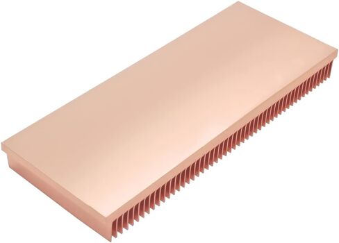 غرفة تبريد نحاسية نقية 3.94 بوصة × 1.57 بوصة × 0.39 بوصة/100 مم × 40 مم × 10 مم بالوعة الحرارة مبرد تبريد لوحة دوائر زعنفة لشريحة إلكترونية LED مضخم الطاقة in Kuwait