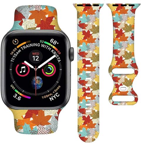 BACDOILQ Halloween Christmas Christmas Thanksgiving Watch Band بديل الساعة الذكية متوافق مع ساعة 38 مم 40 مم 41 مم 42 مم 44 مم 45 مم حزام سيليكون لسلسلة الساعات 8/7/6/5/4/3/2/1/SE in Kuwait