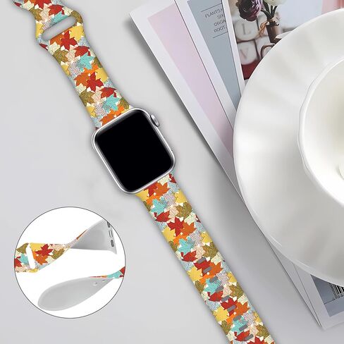 BACDOILQ Halloween Christmas Christmas Thanksgiving Watch Band بديل الساعة الذكية متوافق مع ساعة 38 مم 40 مم 41 مم 42 مم 44 مم 45 مم حزام سيليكون لسلسلة الساعات 8/7/6/5/4/3/2/1/SE in Kuwait