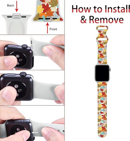 BACDOILQ Halloween Christmas Christmas Thanksgiving Watch Band بديل الساعة الذكية متوافق مع ساعة 38 مم 40 مم 41 مم 42 مم 44 مم 45 مم حزام سيليكون لسلسلة الساعات 8/7/6/5/4/3/2/1/SE in Kuwait