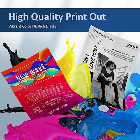 استبدال خرطوشة حبر Smart Printink 64XL لحبر HP 64 XL (2X أسود) عالي الإنتاجية - متوافق: Envy Photo 7858 7855 7120 7155 7158 7164 6255 6252 6232 Envy Inspire 7955e Tango X Printers in Kuwait