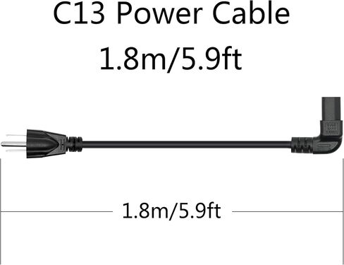 3 Prong AC Power Cord 5.9FT, 10A 250V 18AWG 5-15P to C13 Power Cable in Kuwait
