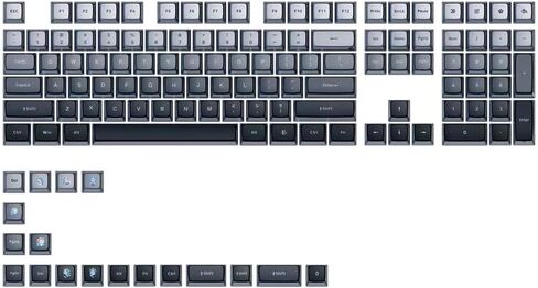 أغطية مفاتيح شفافة Glacier Skyloong GK7 PBT متوافقة مع تخطيط لوحة المفاتيح 60%/65%/75%/80%/96%/100% (رمادي متدرج) in Kuwait