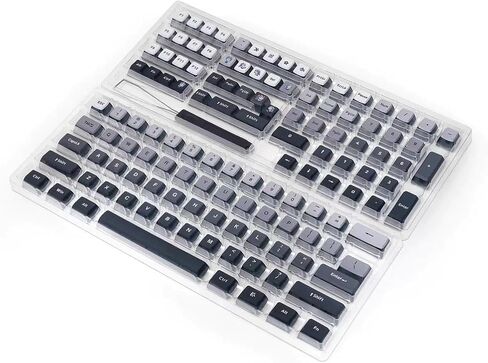 أغطية مفاتيح شفافة Glacier Skyloong GK7 PBT متوافقة مع تخطيط لوحة المفاتيح 60%/65%/75%/80%/96%/100% (رمادي متدرج) in Kuwait