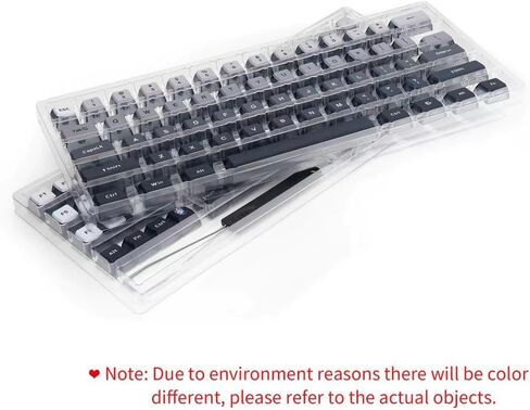 أغطية مفاتيح شفافة Glacier Skyloong GK7 PBT متوافقة مع تخطيط لوحة المفاتيح 60%/65%/75%/80%/96%/100% (رمادي متدرج) in Kuwait