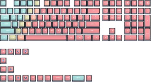 أغطية مفاتيح شفافة Glacier Skyloong GK7 PBT متوافقة مع تخطيط لوحة المفاتيح 60%/65%/75%/80%/96%/100% (رمادي متدرج) in Kuwait