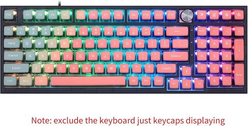أغطية مفاتيح شفافة Glacier Skyloong GK7 PBT متوافقة مع تخطيط لوحة المفاتيح 60%/65%/75%/80%/96%/100% (رمادي متدرج) in Kuwait