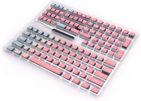 أغطية مفاتيح شفافة Glacier Skyloong GK7 PBT متوافقة مع تخطيط لوحة المفاتيح 60%/65%/75%/80%/96%/100% (رمادي متدرج) in Kuwait
