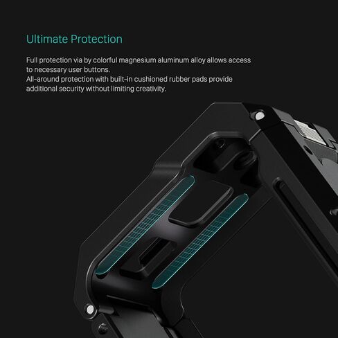 Tilta Full Camera Cage Compatible with GoPro HERO12/11/10/9 Black | Professional Cage | Aluminum Build | Two Threads | Cold Shoe Mount | Quick Release | TA-T42-FCC-B in Saudi Arabia