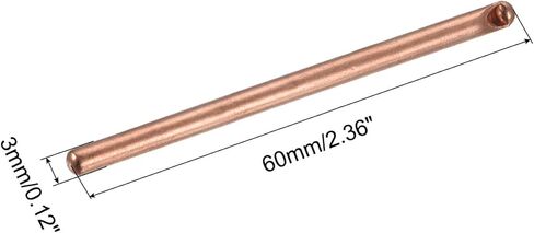 أنبوب تبريد أنبوب نحاسي مستدير من باتيكل بقطر 3 مم وطول 60 مم مع سائل حراري بالداخل in Kuwait