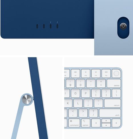 كمبيوتر مكتبي Apple 2023 iMac الكل في واحد مع شريحة M3: وحدة معالجة مركزية 8 نواة، وحدة معالجة رسومات 8 نواة، شاشة Retina مقاس 24 بوصة، ذاكرة موحدة سعة 8 جيجابايت، وحدة تخزين SSD سعة 256 جيجابايت، ملحقات متطابقة. يعمل مع آيفون/آي باد؛ فضة in Saudi Arabia