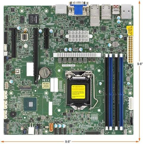 اللوحة الأم لخادم Supermicro X12SCZ-TLN4F Micro-ATX W480E LGA-1200، AST2500 in Kuwait