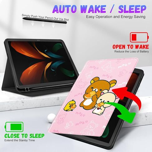 Besoar لحافظات Galaxy Tab A8 مقاس 10.5 بوصة 2022 للفتيات والأطفال في سن المراهقة والأولاد والنساء أغطية بتصميم شخصيات كرتونية لطيفة وحامل فوليو أنيق لهاتف Samsung A8 Tablet Case SM-X200 SM-X205 SM-X207، أسود Sti in Kuwait