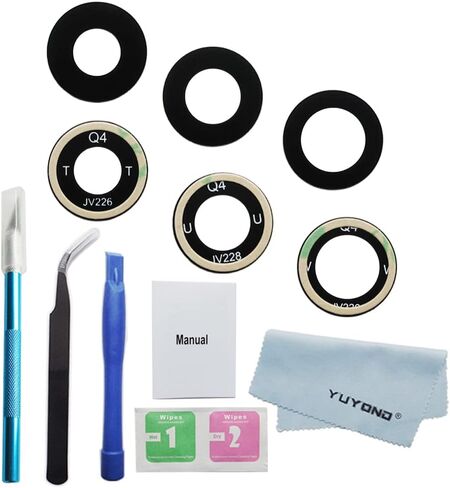 يويوند 3 قطع من عدسات الكاميرا الخلفية الاصلية من او اي ام لموبايل سامسونج جالاكسي Z فولد 4 مع لاصق مثبت مسبقا مع دليل التركيب ومجموعة ادوات in Kuwait