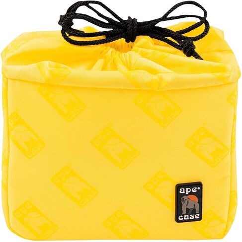 Ape Case ACQB39GY Cubeze Gray Protective Flexible Padded Camera Insert Storage Bag With Removable And Adjustable Padded Inserts, Drawstring Closure, Hi-Vis Yellow Interior, For DSLR Or Mirrorless Came in Kuwait