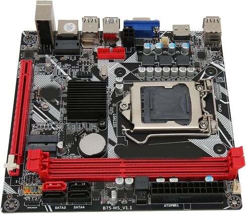 لوحة أم للكمبيوتر B75 MS LGA 1155، لوحة أم للألعاب، تدعم ذاكرة DDR3 NVME M.2 WiFi M.2 USB3.0 SATA3.0 اللوحة الأم in Saudi Arabia
