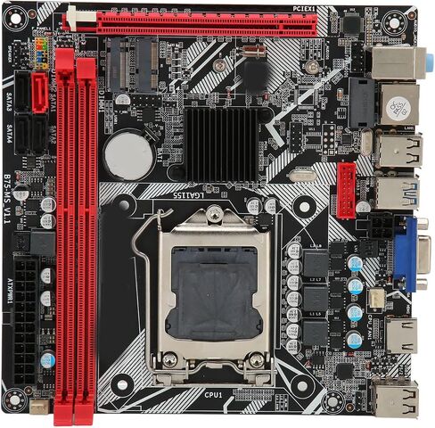 لوحة أم للكمبيوتر B75 MS LGA 1155، لوحة أم للألعاب، تدعم ذاكرة DDR3 NVME M.2 WiFi M.2 USB3.0 SATA3.0 اللوحة الأم in Saudi Arabia