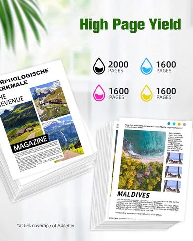 952XL Ink cartridges Combo Pack for HP 952 XL 952XL Work for HP Officejet Pro 7740 8710 8715 8210 8720 8725 8740 8730 8200 7720 8702 Printer(Black, Cyan, Magenta, Yellow) in Kuwait