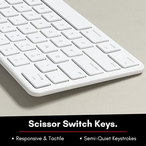 Macally Ultra-Slim USB Wired Keyboard with Number Keypad for Apple Mac Pro, MacBook Pro/Air, iMac, Mac Mini, Laptop Computers, Windows Desktop PC Laptops, Silver (SLIMKEYPROA) in Kuwait