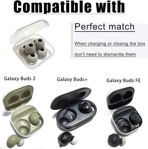 أطراف أذن من الإسفنج الذكي من Luckvan لسماعات Galaxy Buds FE/Galaxy Buds 2/Galaxy Buds+أطراف أذن تناسب سماعات أذن Samsung Galaxy تناسب علبة الشحن باللون الأرجواني، 3 أزواج LMS in Kuwait