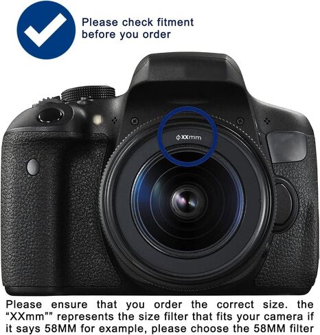 Acuvar 58mm Graduated Color Lens Filter Kit, 6 Piece Gradient Filter Set for DSLR and Mirrorless Camera Lenses – Includes Photography Filters, and Outdoor Effects + Travel Pouch –Fits 58mm Lens Thread in Saudi Arabia
