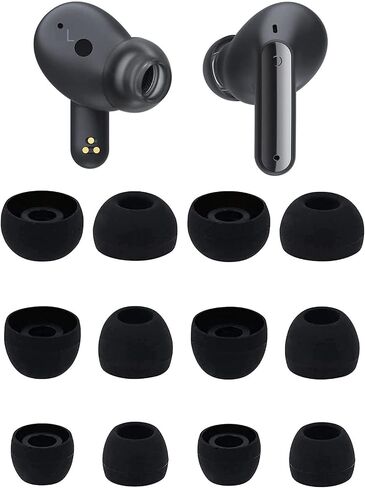 أطراف أذن ALXCD متوافقة مع LG Tone Free FP9، 6 أزواج بأحجام S/M/L بديلة من السيليكون الناعم، متوافقة مع LG Tone Free FP5 FP8 FP9، أبيض in Kuwait