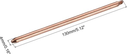 أنبوب مبدد حراري من الأنابيب النحاسية المستديرة من باتيكل بقطر 4 مم وطول 130 مم مع سائل حراري بالداخل in Kuwait