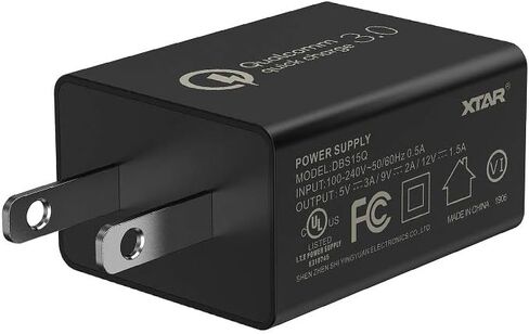QC3.0 Fast Charging Adapter 3.0 USB Wall Charger Up to 18W Output XTAR Official Recommendation applies to All XTAR Fast Charge Chargers, Such as XTAR SC2, ST2, VC4S, PB2S VC8 Charger. in Saudi Arabia