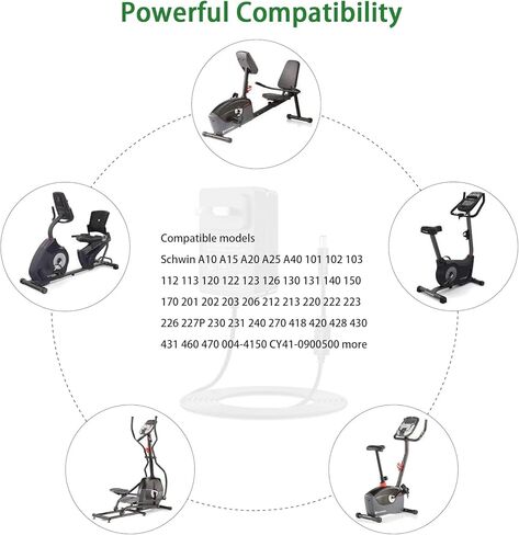 سلك طاقة تيار مستمر 9 فولت 1.5 أمبير من Gonine لمدرب Bowflex Max M5 M3 M7 M8 HVT، سلك شاحن بيضاوي الشكل، محول طاقة تيار متردد مدرج في قائمة UL. in Kuwait