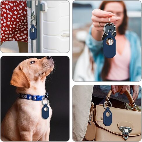 DLENP Compatible with Samsung Galaxy Smart tag 2 case,[1 Pack] Scratch Resistant Silicone Protective Cover with Key Ring for Keys, Wallet, Luggage, Pets (Pink) in Kuwait