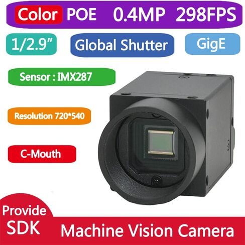 كاميرا HTENG VISHI GigE Ethernet 1.3MP 1/2 بوصة ملونة كاميرا صناعية رؤية عالمية مصراع كاميرا C-الفم مستشعر 1280X1024 91FPS in Kuwait
