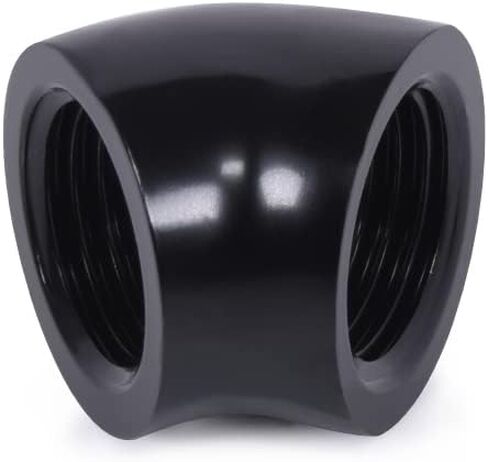 Alphacool Eiszpafen L-Connector 45 درجة G1/4 IT إلى G1/4 IT، أسود in Kuwait