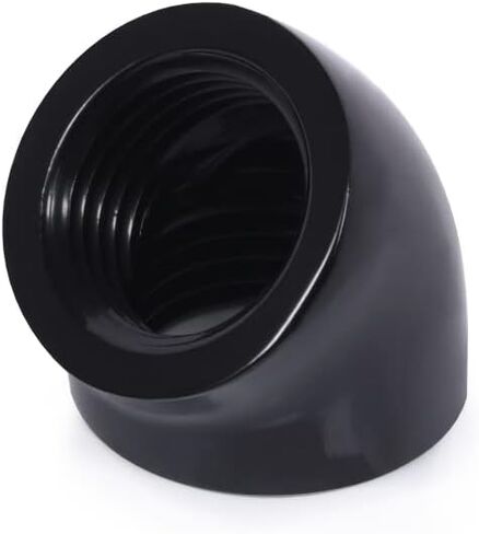 Alphacool Eiszpafen L-Connector 45 درجة G1/4 IT إلى G1/4 IT، أسود in Kuwait