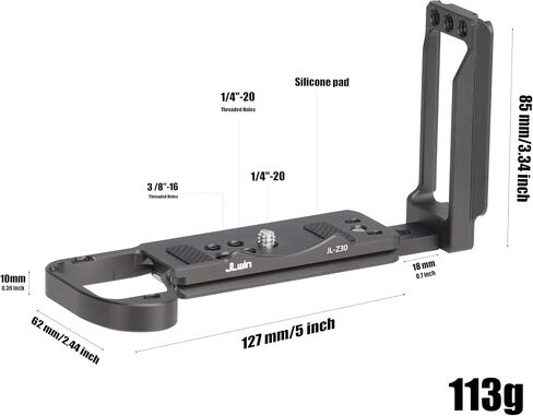 Hersmay أفقي عمودي L لوحة قوس لملحقات كاميرا Nikon Z30 سريعة الإصدار Arca Swiss مع برغي 1/4 لـ DJI Ronin RS2 RS3 RSC PRO Gimbal Stabilizer Plate in Saudi Arabia