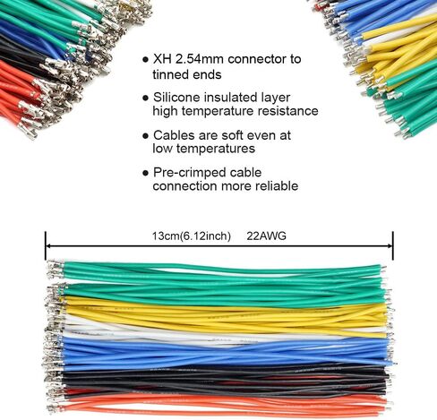 XH 2.54mm Connector Kit With pre-crimped cable wire 2/3/4/5/6/7/8/9/10 Pin Housing JST Adapter Cable Compatible with JST-XH Connector in Saudi Arabia