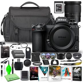 Nikon Z 6II 24.5MP Mirrorless Digital Camera with 24-70mm Lens (1663) Deluxe Bundle with Sony 64GB XQD Memory Card + Large DSLR Camera Bag + Corel Editing Software + Filter Kit in Kuwait