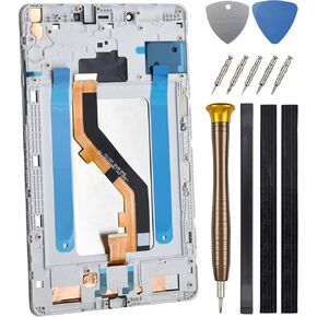 Full Screen for Samsung Galaxy Tab A 8.0 (2019) SM-T295 LCD Display Touch Digitizer Screen Replacement with Tool Kit and Adhesive(LTE Version) White 8.0"