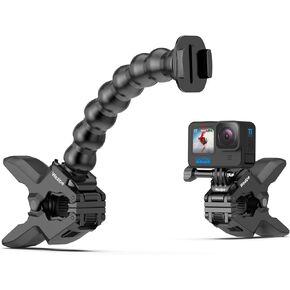 Wealpe Jaws Clamp Mount Flex Gooseneck Mount متوافق مع GoPro Hero 11، 10، 9، 8، 7، Max، Fusion، Hero (2018)، 6، 5، 4، Session، 3+، 3، 2، 1، DJI Osmo، كاميرات Xiaomi يي in Kuwait
