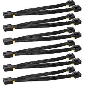 16AWG GPU VGA 8 Pin PCIE Splitter to Dual 8 Pin(6+2) Power Adapter Cable,Pci Express Graphics Card GPU 8Pin Extension Power Sleeved Cable 9inch 1 Pack in Kuwait