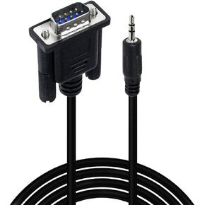 MTUERANC 3.5mm to RS232 Serial Adapter, 1/8 inch Male Plug to DB9 9 Pin Female Serial Converter Cable 1.8M/6Feet (3.5mm to DB9 Female)