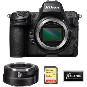 Nikon Z8 Mirrorless Camera (1695) Bundle with Nikon FTZ II Mount Adapter, 64GB Extreme Memory Card, and 5-Pack Wipes in Kuwait