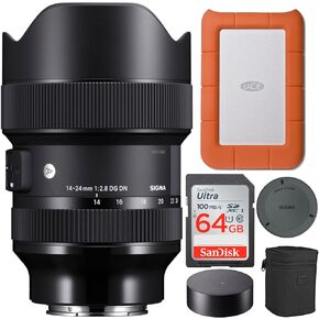 Sigma 14-24mm f/2.8 DG DN Art Lens for Sony E-Mount Bundle with 1TB Hard Drive and 64GB SD Card (3 Items) in Saudi Arabia