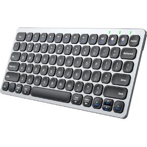 SMISEACOW 2.4G لوحة مفاتيح لاسلكية Kwumsy KS01 لوحة مفاتيح رفيعة للغاية وصغيرة الحجم مع مفاتيح التشغيل السريع للوسائط للكمبيوتر المكتبي والكمبيوتر المحمول وسطح الكمبيوتر المحمول المتوافق مع نظام التشغيل Windows/Mac OS/Android/iOS in Kuwait