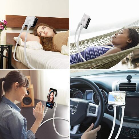 Cell Phone Holder, Universal Mobile Phone Stand, Lazy Bracket, DIY Flexible Mount Stand with Multiple Function (Black) in Kuwait