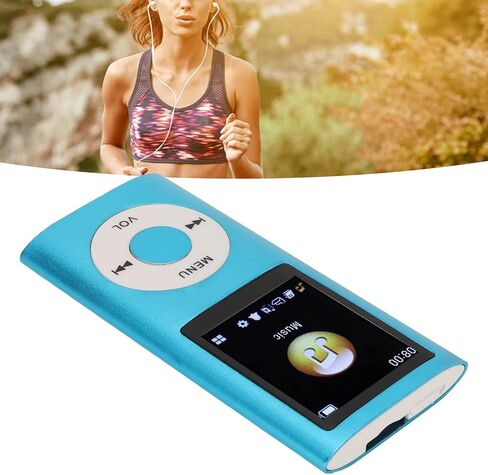 MP3 Player, 64GB Music Player Lossless Music .8 Inch LCD Screen Portable MP3 Music Player, Includes Charging Cable and Earphone, Easy to Carry (Silver) in Kuwait