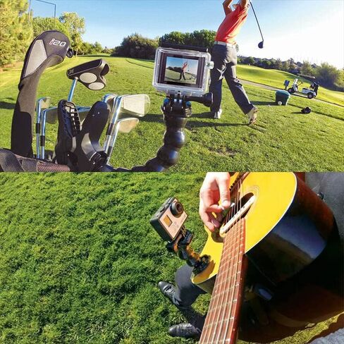 Wealpe Jaws Clamp Mount Flex Gooseneck Mount متوافق مع GoPro Hero 11، 10، 9، 8، 7، Max، Fusion، Hero (2018)، 6، 5، 4، Session، 3+، 3، 2، 1، DJI Osmo، كاميرات Xiaomi يي in Kuwait
