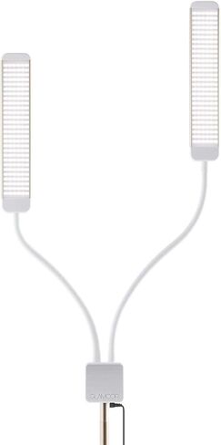 GLAMCOR Revolution X Portable LED Lighting Kit for Beauty and Skincare | HD 5600K Lighting | Dual-Length arms for Precise Positioning (White/Silver) in Kuwait