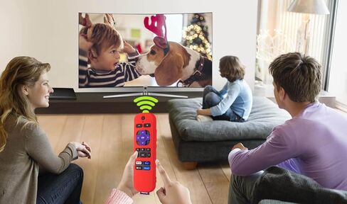 غطاء سيليكون لجهاز التحكم عن بعد للتلفزيون Roku Voice RCAL7R/Roku Express/Roku Streaming Stick TV حافظة حماية عن بعد من السيليكون لجهاز Roku TV عن بعد مع حبل (أرجواني) in Kuwait