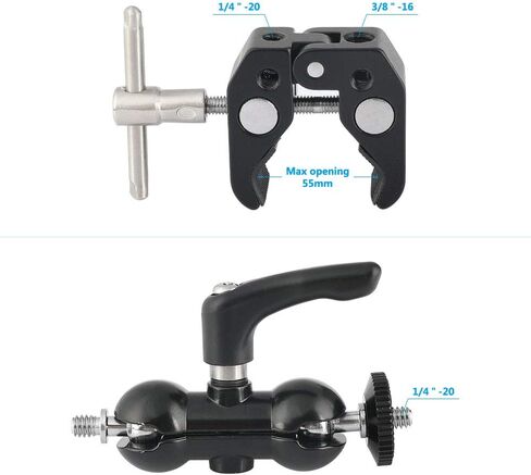 CAMVATE Ball Head Mount with Super Crab for Camcorder Support Accessories - 2558 in Saudi Arabia