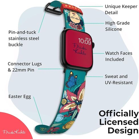 Frida Kahlo Officially Licensed Apple Watch Band, Compatible with Every Size & Series of Apple Watch (watch not included) in Kuwait